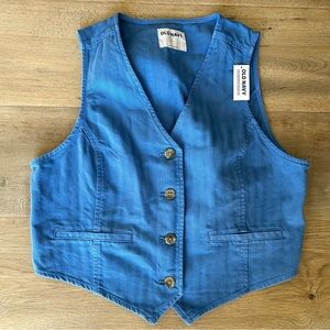 NWT Old Navy Button Front Jean Vest